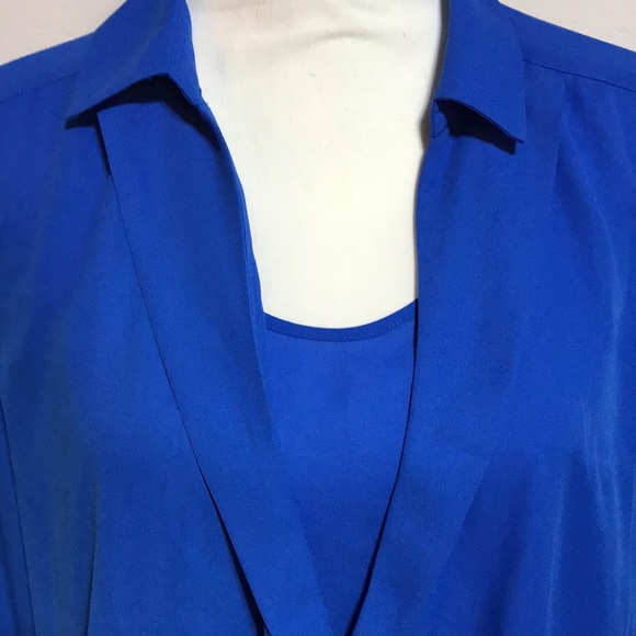 Investments Blue L/S Hi-Lo Top - Picture 2 of 8